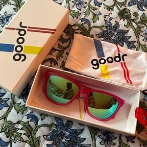 Goodr- pink sunglasses- flamingos on a booze cruise